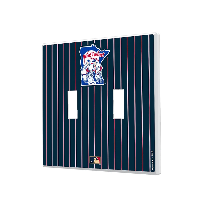 Minnesota Twins 1976-1986 Cooperstown Pinstripe Double Toggle Light Switch Plate