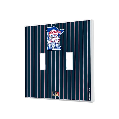 Minnesota Twins 1976-1986 Cooperstown Pinstripe Double Toggle Light Switch Plate