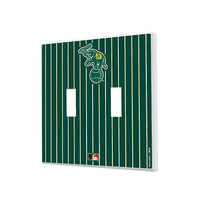 Athletics - Cooperstown Pinstripe Double Toggle Light Switch Plate