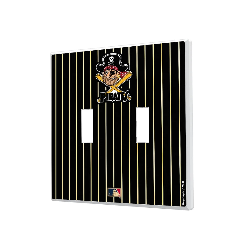 Pittsburgh Pirates 1958-1966 Cooperstown Pinstripe Double Toggle Light Switch Plate