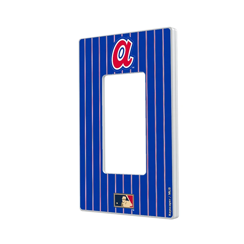 Atlanta Braves Cooperstown Pinstripe Single Rocker Light Switch Plate
