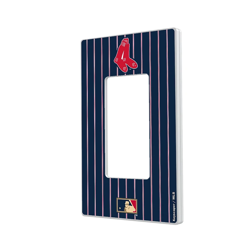 Boston Red Sox 1924-1960 Cooperstown Pinstripe Single Rocker Light Switch Plate