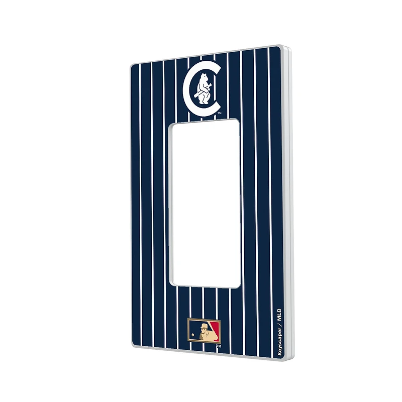 Chicago Cubs Cooperstown Pinstripe Single Rocker Light Switch Plate