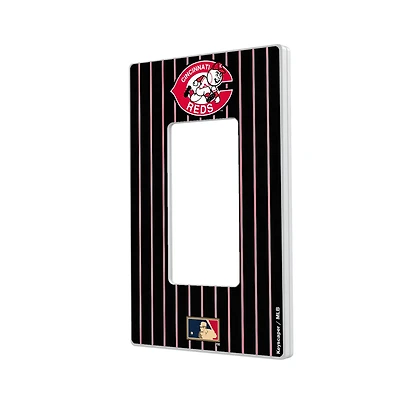 Cincinnati Reds 1978-1992 Cooperstown Pinstripe Single Rocker Light Switch Plate