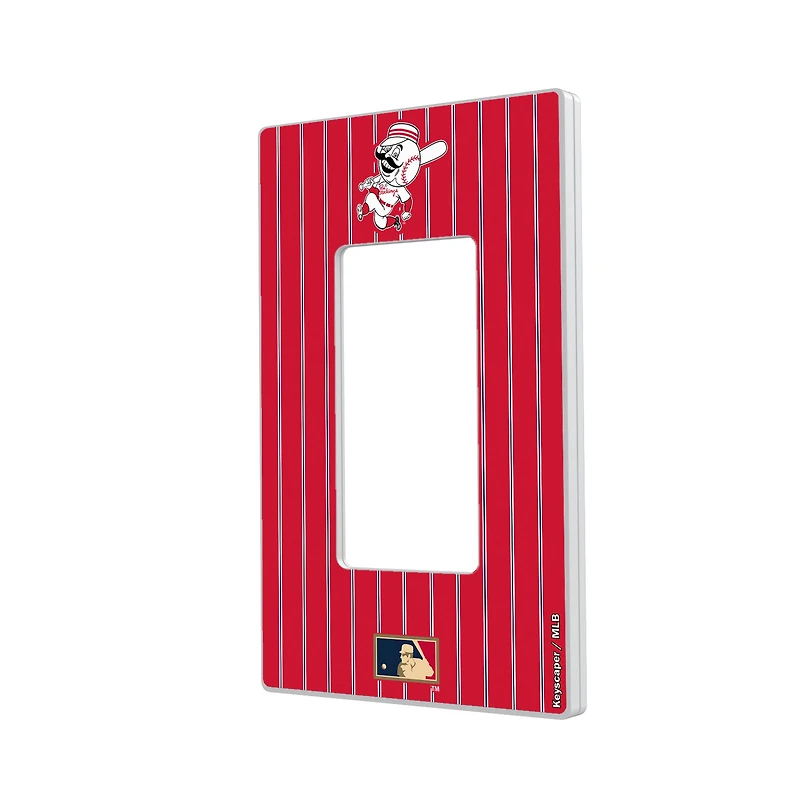 Cincinnati Reds - Cooperstown Pinstripe Single Rocker Light Switch Plate