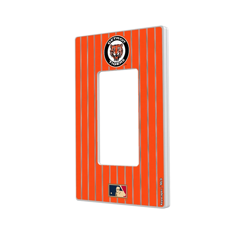 Detroit Tigers 1961-1963 Cooperstown Pinstripe Single Rocker Light Switch Plate