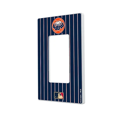 Houston Astros 1977-1998 Cooperstown Pinstripe Single Rocker Light Switch Plate
