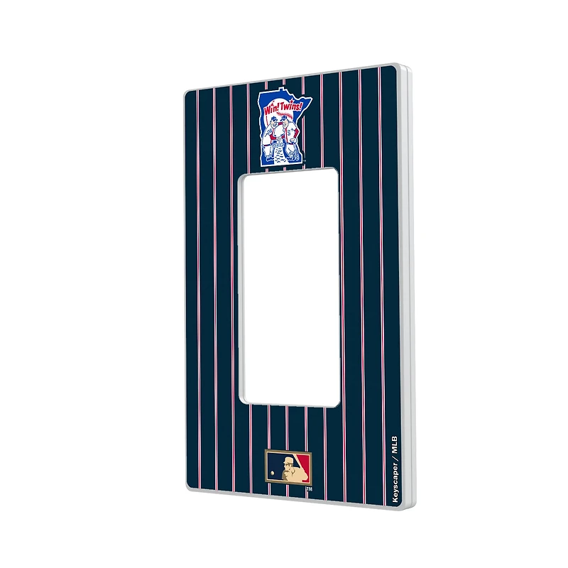 Minnesota Twins 1976-1986 Cooperstown Pinstripe Single Rocker Light Switch Plate