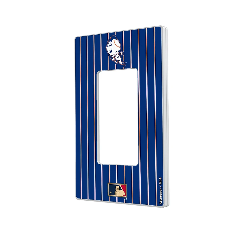 New York Mets 2014 Cooperstown Pinstripe Single Rocker Light Switch Plate