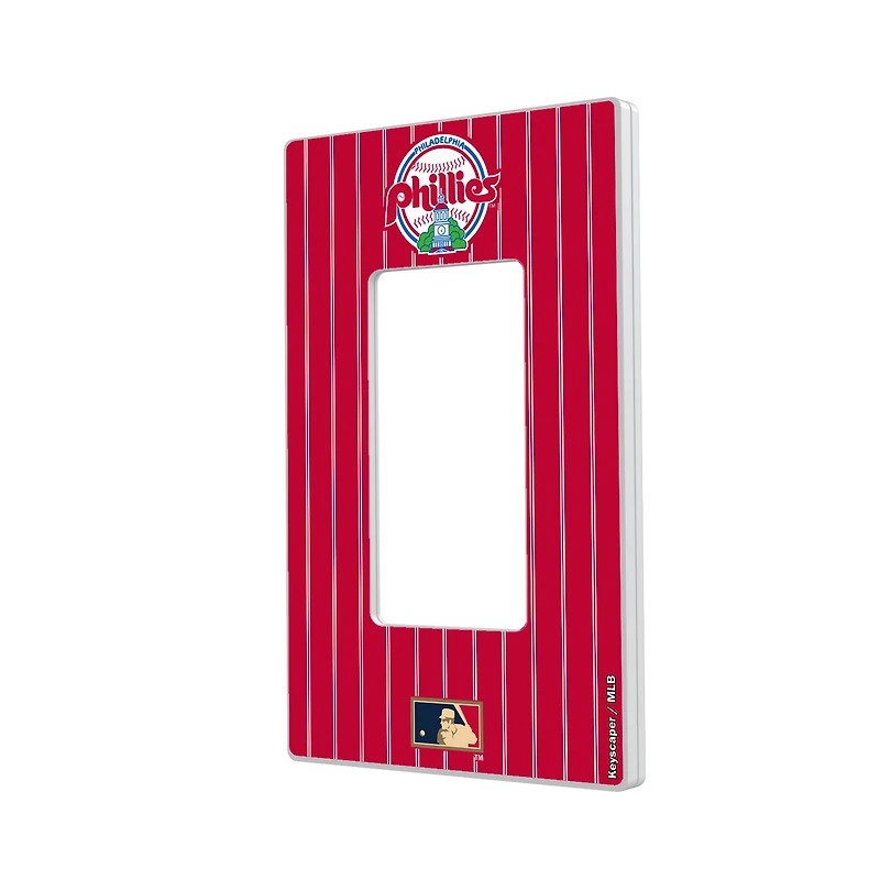 Philadelphia Phillies 1984-1991 Cooperstown Pinstripe Single Rocker Light Switch Plate