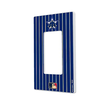 Seattle Mariners 1981-1986 Cooperstown Pinstripe Single Rocker Light Switch Plate
