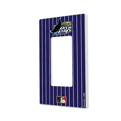 Tampa Bay Rays 1998-2000 Cooperstown Pinstripe Single Rocker Light Switch Plate