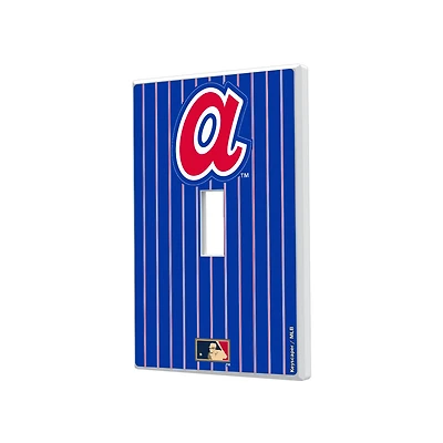 Atlanta Braves Cooperstown Pinstripe Single Toggle Light Switch Plate