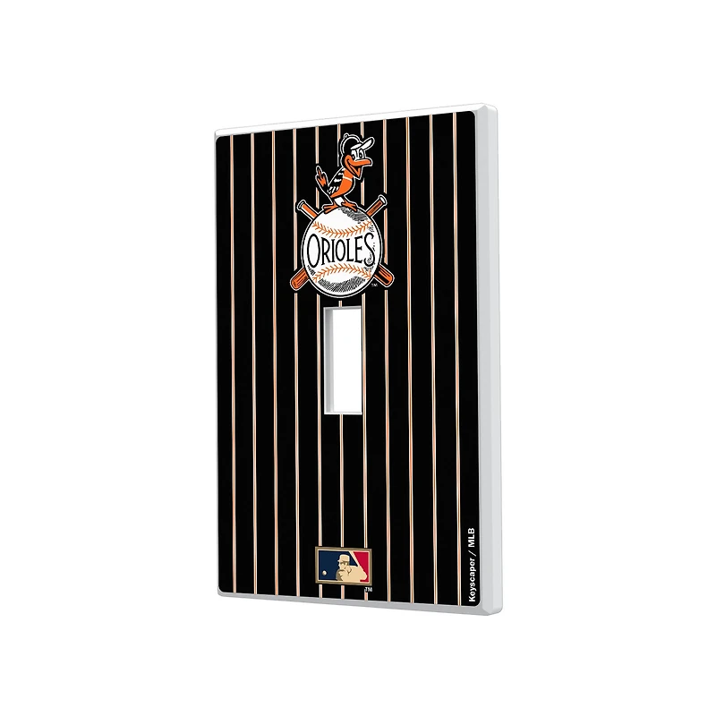 Baltimore Orioles 1954-1963 Cooperstown Pinstripe Single Toggle Light Switch Plate