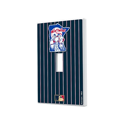 Minnesota Twins 1976-1986 Cooperstown Pinstripe Single Toggle Light Switch Plate