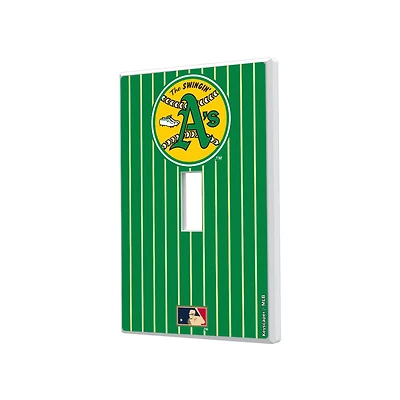 Athletics 1971-1981 Cooperstown Pinstripe Single Toggle Light Switch Plate
