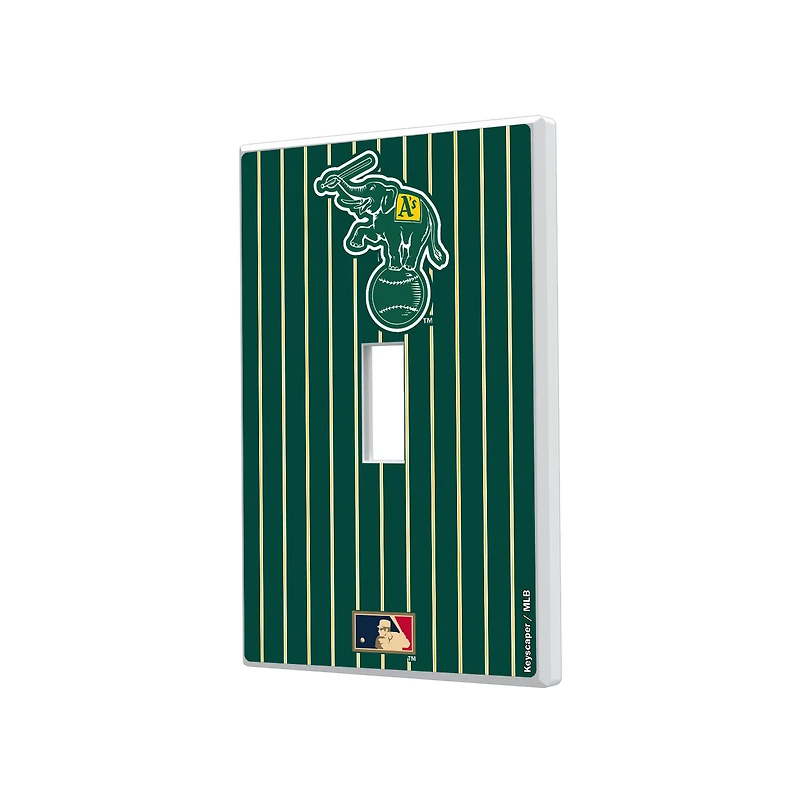 Athletics 1988 Cooperstown Pinstripe Single Toggle Light Switch Plate