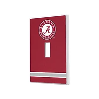 Alabama Crimson Tide Stripe Design Single Toggle Light Switch Plate