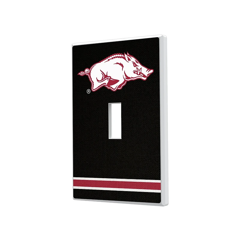 Arkansas Razorbacks Stripe Design Single Toggle Light Switch Plate
