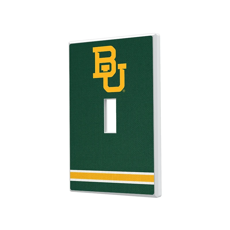 Baylor Bears Stripe Design Single Toggle Light Switch Plate