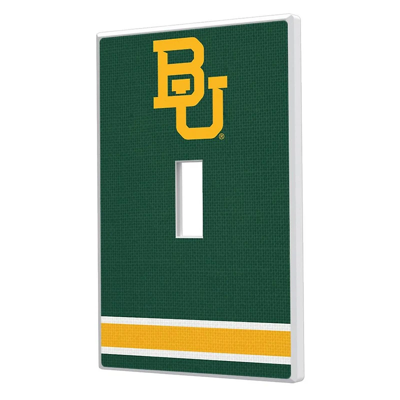 Baylor Bears Stripe Design Single Toggle Light Switch Plate