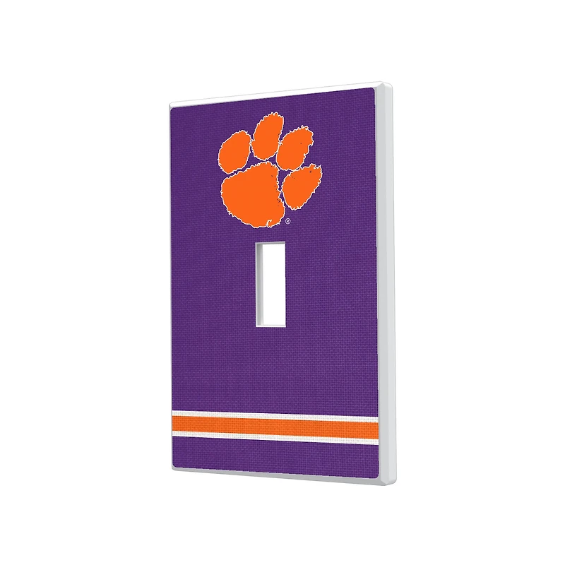 Clemson Tigers Stripe Design Single Toggle Light Switch Plate
