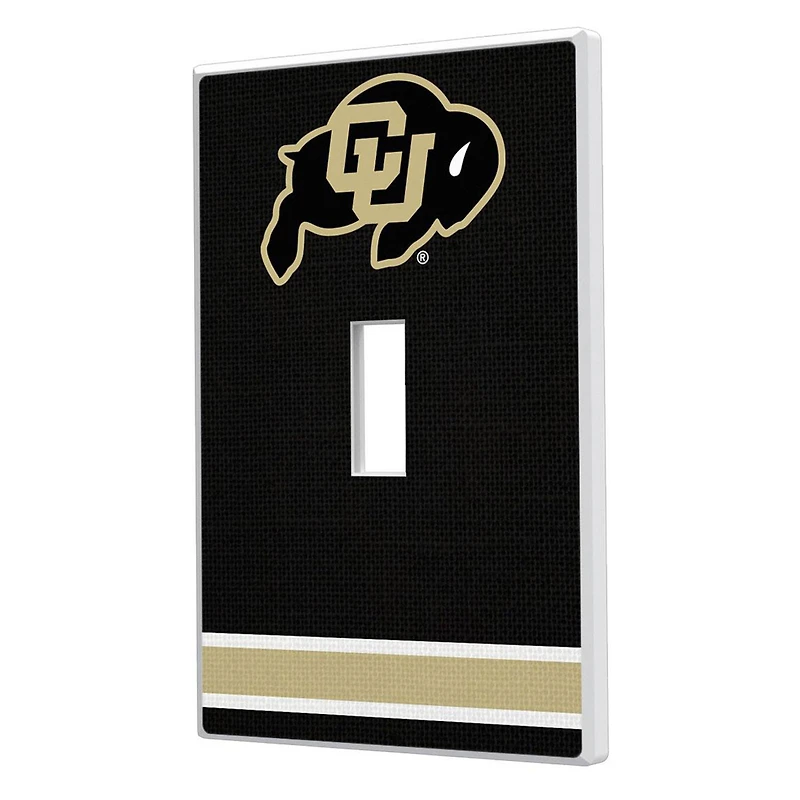 Colorado Buffaloes Stripe Design Single Toggle Light Switch Plate