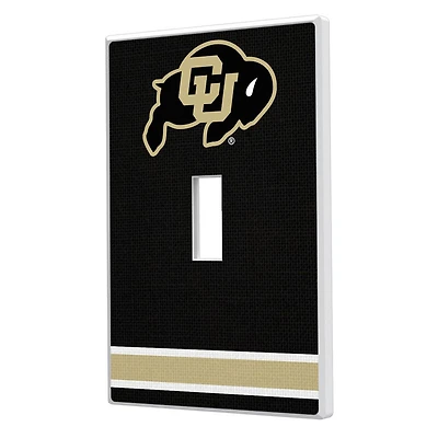 Colorado Buffaloes Stripe Design Single Toggle Light Switch Plate