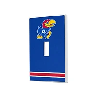Kansas Jayhawks Stripe Design Single Toggle Light Switch Plate