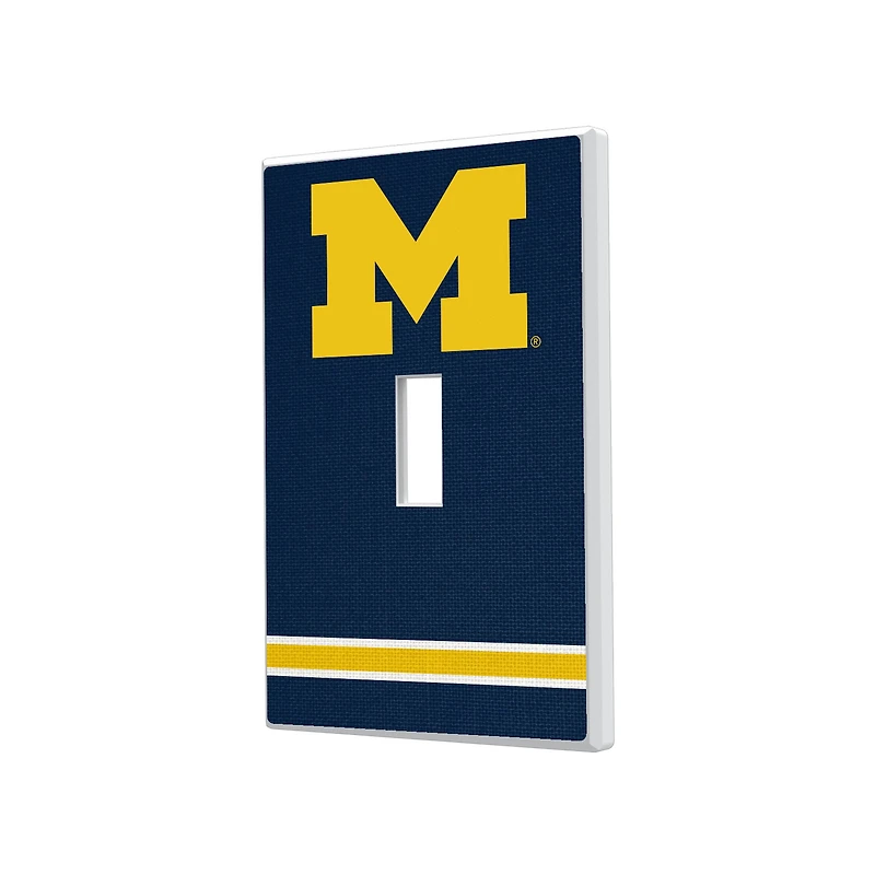 Michigan Wolverines Stripe Design Single Toggle Light Switch Plate