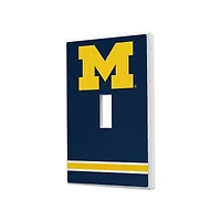 Michigan Wolverines Stripe Design Single Toggle Light Switch Plate