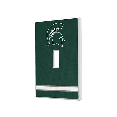 Michigan State Spartans Stripe Design Single Toggle Light Switch Plate