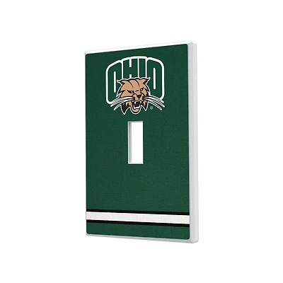 Ohio Bobcats Stripe Design Single Toggle Light Switch Plate