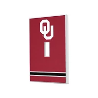 Oklahoma Sooners Stripe Design Single Toggle Light Switch Plate