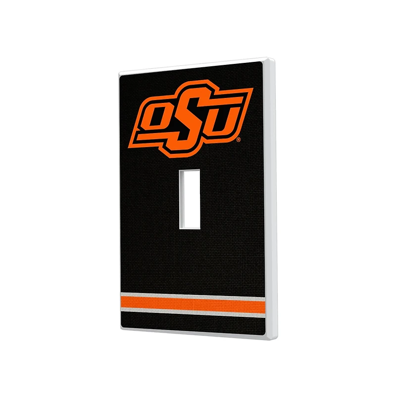 Oklahoma State Cowboys Stripe Design Single Toggle Light Switch Plate