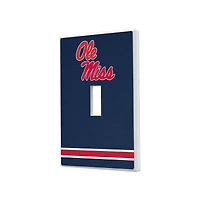 Ole Miss Rebels Stripe Design Single Toggle Light Switch Plate