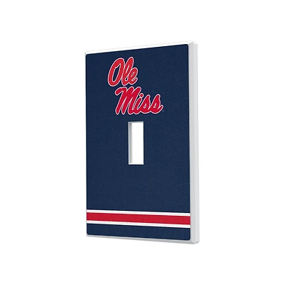 Ole Miss Rebels Stripe Design Single Toggle Light Switch Plate