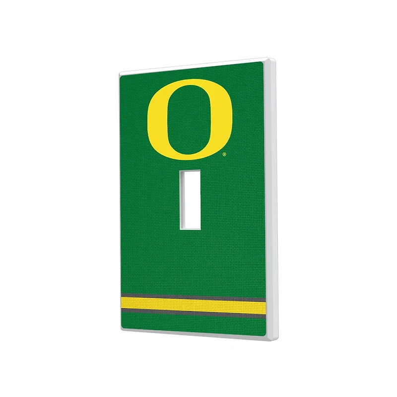 Oregon Ducks Stripe Design Single Toggle Light Switch Plate