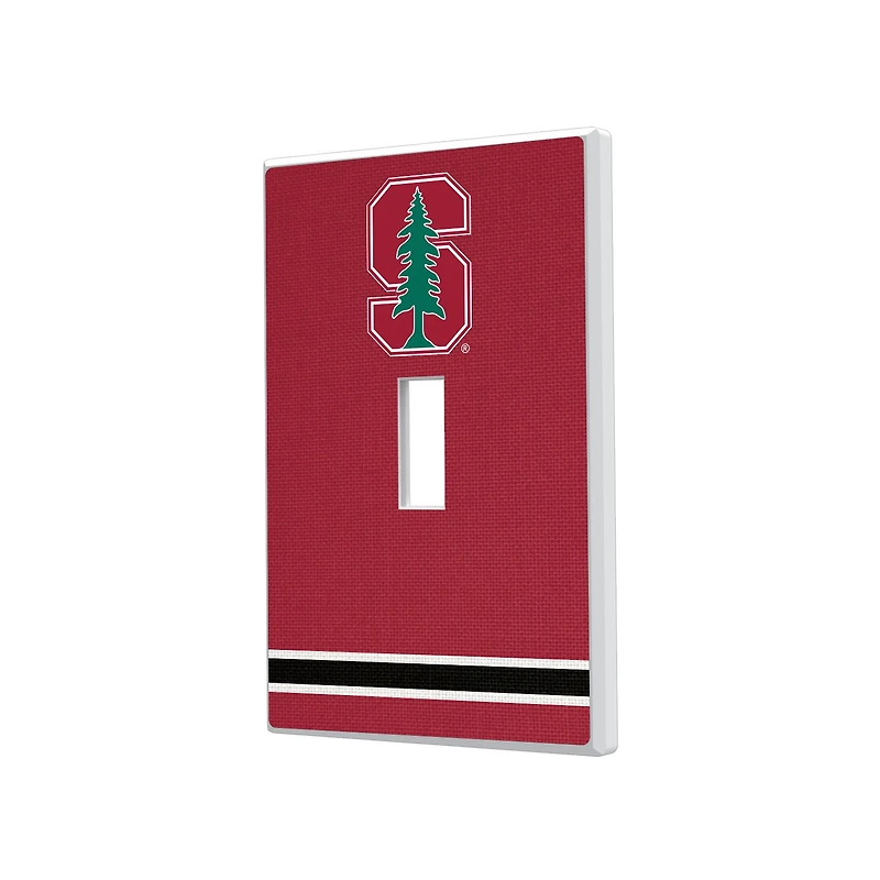 Stanford Cardinal Stripe Design Single Toggle Light Switch Plate