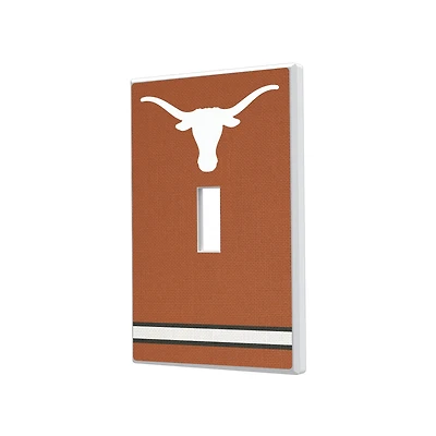 Texas Longhorns Stripe Design Single Toggle Light Switch Plate