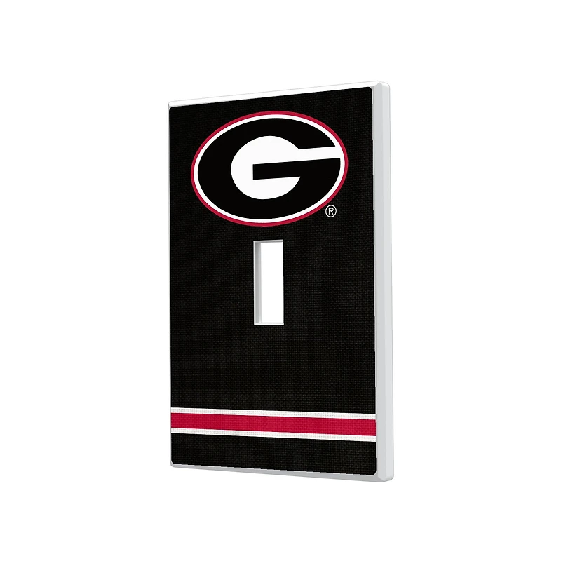Georgia Bulldogs Stripe Design Single Toggle Light Switch Plate