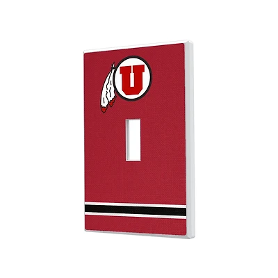 Utah Utes Stripe Design Single Toggle Light Switch Plate
