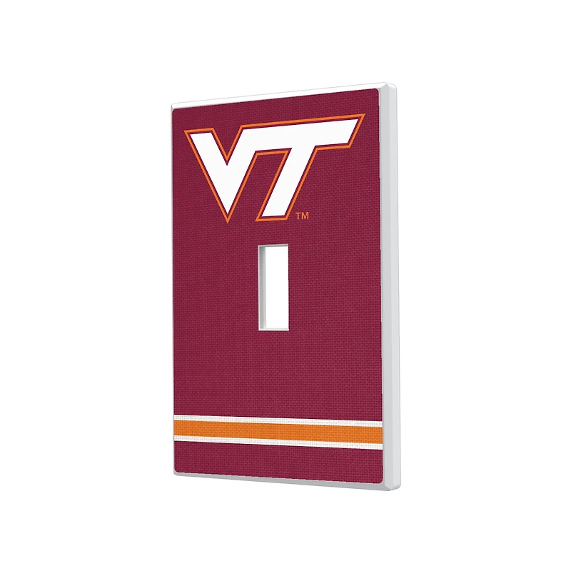 Virginia Tech Hokies Stripe Design Single Toggle Light Switch Plate
