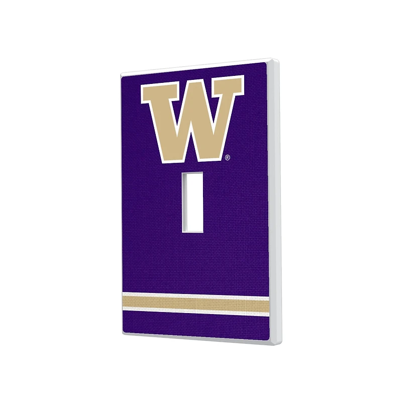 Washington Huskies Stripe Design Single Toggle Light Switch Plate