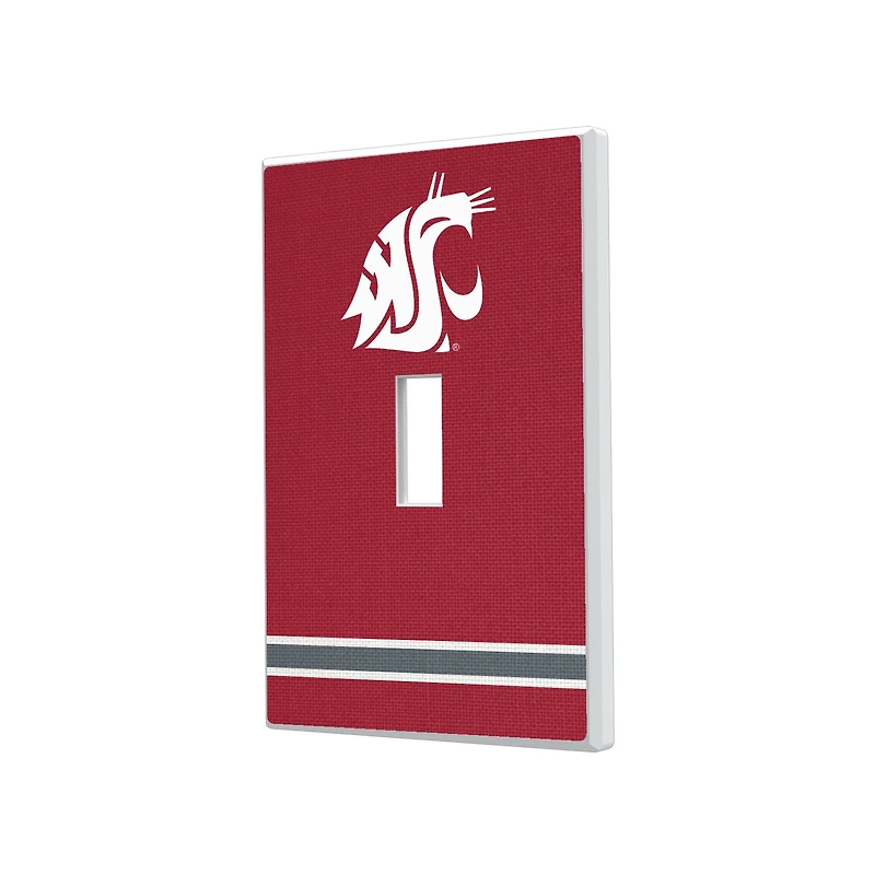 Washington State Cougars Stripe Design Single Toggle Light Switch Plate