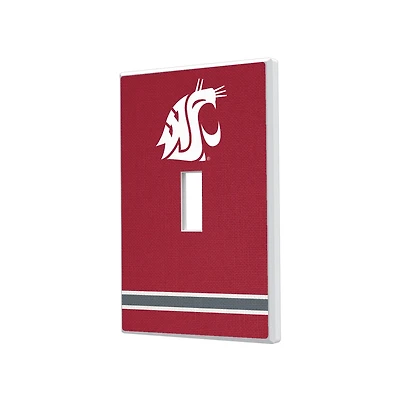 Washington State Cougars Stripe Design Single Toggle Light Switch Plate