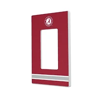 Alabama Crimson Tide Stripe Design Single Rocker Light Switch Plate