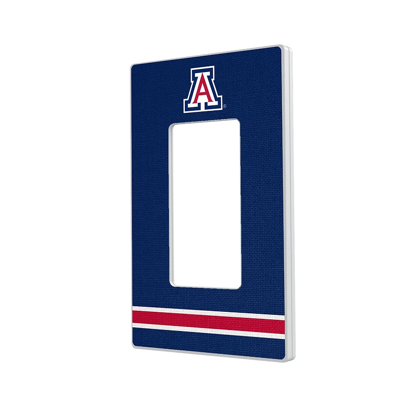Arizona Wildcats Stripe Design Single Rocker Light Switch Plate