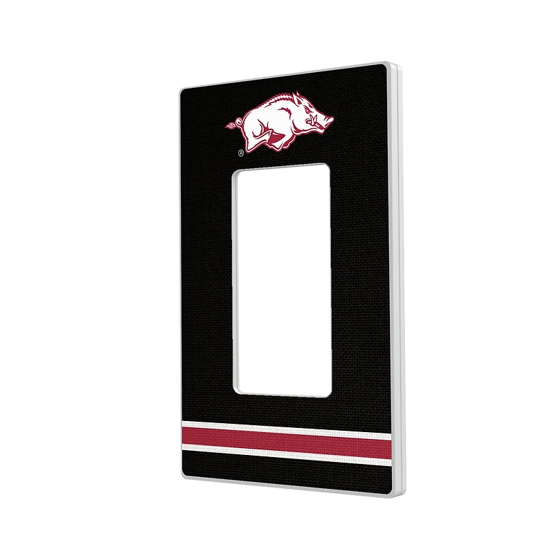 Arkansas Razorbacks Stripe Design Single Rocker Light Switch Plate