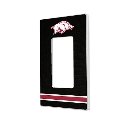 Arkansas Razorbacks Stripe Design Single Rocker Light Switch Plate